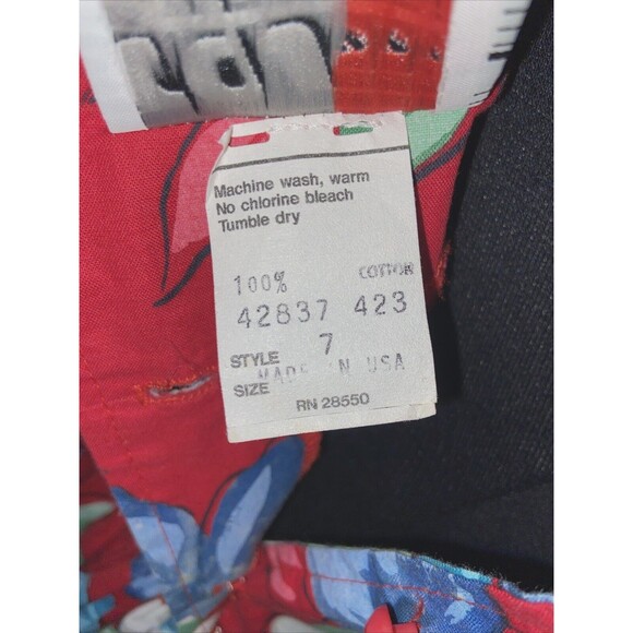 CGJ Vintage 80s Blue Floral Midi Button Dress Size 7 - Picture 11 of 16